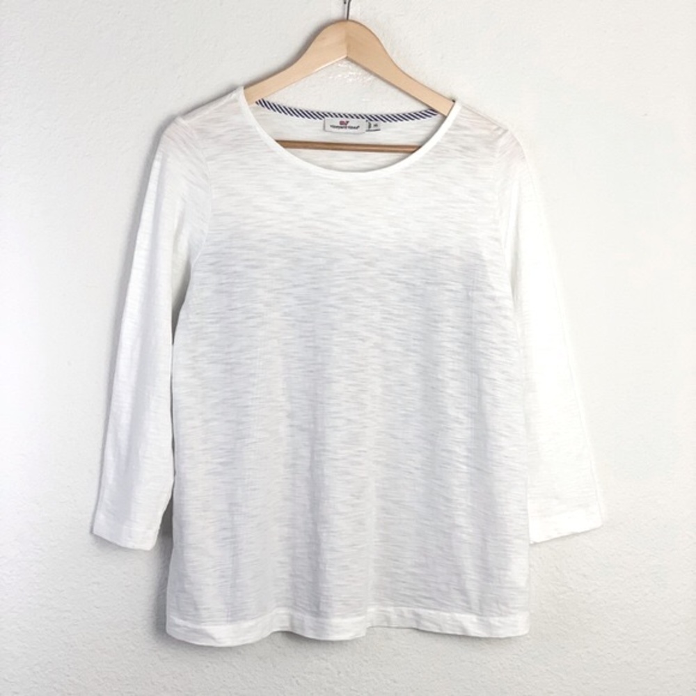 Vineyard Vines White Burnout/Striped  Top Sz XS